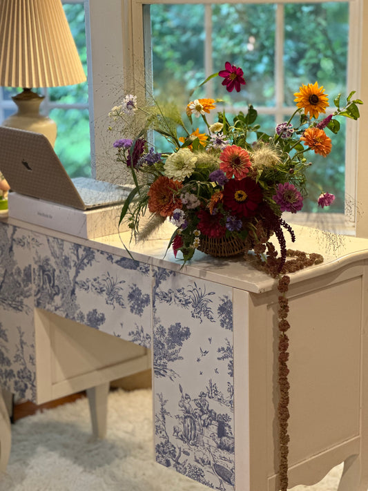 Summer Garden Flower Basket